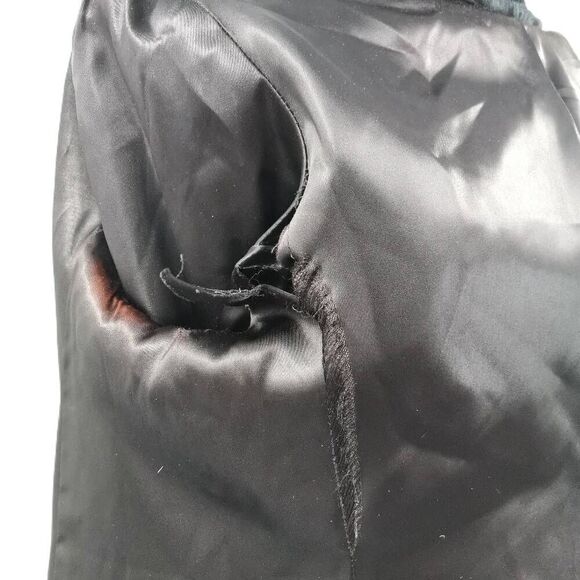 Vintage 1970s Double Breasted Black & Brown Faux Fur Coat | Borgazia by Fairmoor - Picture 13 of 13